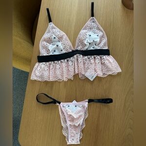 NWT Lace Bralette and Panty Intimate Lingerie Set